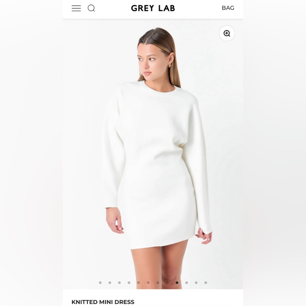 Grey Lab Knitted Mini Dresss